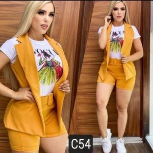 WOMENS 3 PIECE STYLISH SHORTS SET SIZE SMALL